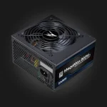 Zalman MegaMax 800W ZM800-TXIIv2 კვების ბლოკი — ვენტილატორისა და დენის შესაერთებლის ხედი